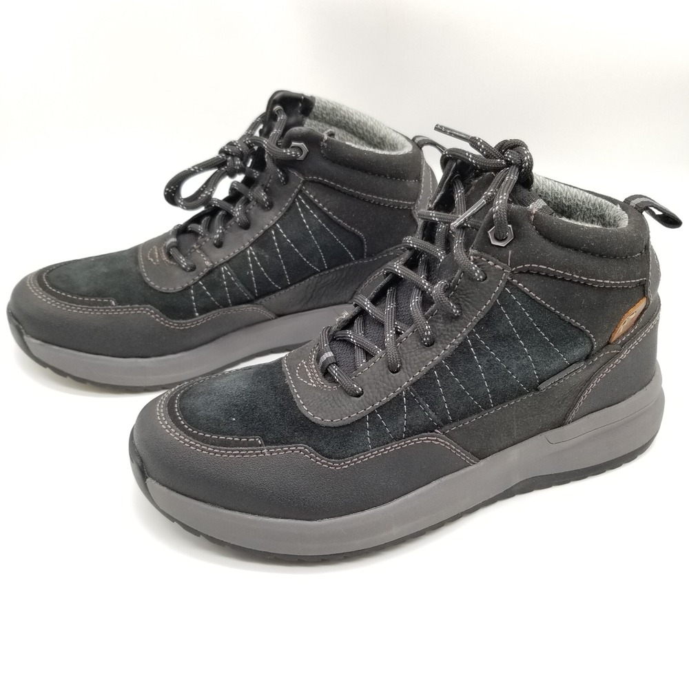 Clarks Men's Wellman Top Oxford Boots Sz 7 M Gray Suede Lace Up Casual Outdoor